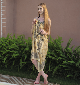 Wholesale Hand Block Print <b>Sarong</b> Women 100% Cotton Beach <b>Sarong</b> Handmade Printed Pareo Swimwear poolside Cover Up Vacation <b>Wrap</b> - Product Image 4