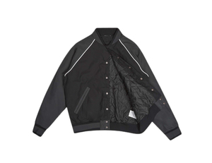 Blouson universitaire décontracté pour homme grande taille en fausse fourrure imperméable, color block, boutonné, pour l'hiver/le printemps/le automne, style baseball scolaire - Product Image 3