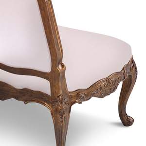 Sofá Clásico Europeo Tapizado de Dos Plazas para Sala de Estar, Estructura de Madera Maciza Tallada a Mano, Tela Elegante para Hogar, Hotel y Villa - Product Image 3