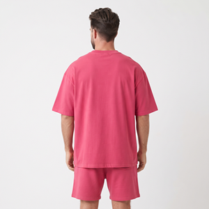 Ensemble short et t-shirt de sport pour homme, surdimensionné, personnalisé, 100% coton bio, haute qualité, été - Product Image 2