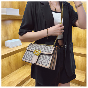 Women's Luxury Fashion <b>Square</b> PVC Waterproof Crossbody Handbag with Cover Closure and Metal Decoration Daily Use - Product Image 5