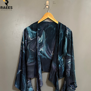 New Arrival Silk Bohemian Flare Bell Sleeve Tie <b>Top</b> Boho Wrap <b>Top</b> <b>70s</b> Style Fashion Festival Crop <b>Top</b> - Product Image 3