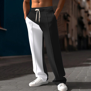 2025 Men's Spring and <b>Summer</b> Straight Leg Color trousers Blocked Casual Versatile <b>Pants</b> Loose Oversized <b>Pants</b> - Product Image 5