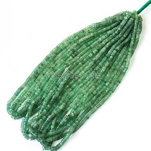 AAA Green Strawberry Quartz Heishi Beads 5MM Smooth Strawberry Quartz Gemstone Beads Strand For Jewelry Making Wholesale Bulk - Product Image 3