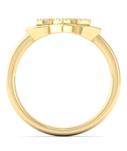 Ensemble de bijoux ethniques en or personnalisés, pendentif floral en diamant naturel 0,48 CT, boucles d'oreilles, bague pour femme, cadeau - Product Image 4