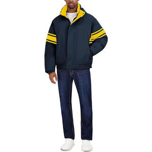 Veste bomber universitaire noire en gros, style Letterman, tendance - Product Image 4