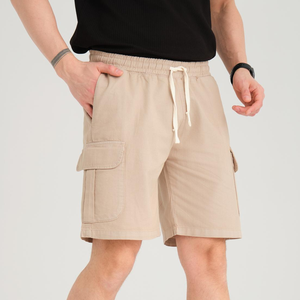 Shorts d'été pour hommes fabriqués en usine, personnalisés, effet délavé, imprimés sur toile, 100% coton, streetwear tendance, séchage rapide - Product Image 6