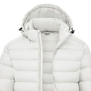 Veste matelassée isolante pour homme, directement de l'usine, avec capuche amovible, tissu léger résistant à l'eau, ourlet ajustable - Product Image 4