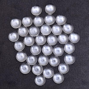 คริสตัลควอตซ์ทรงกลมขนาด 9 มม.-10 มม. แบบคาโบชอง คริสตัลควอตซ์ใสธรรมชาติ พลอยกึ่งมีค่าแบบคาโบชอง สำหรับทำเครื่องประดับ - Product Image 4