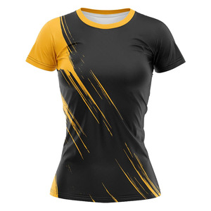 T-shirt de sport personnalisé pour femme, sublimation, séchage rapide, respirant, entraînement athlétique, course à pied, fitness, gym, performance - Product Image 1