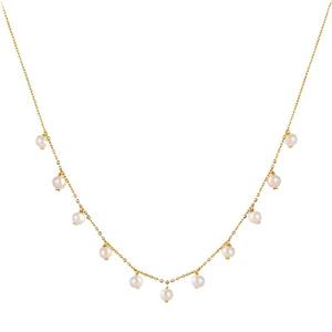 Collier pour femme de style français à la mode, chaîne de clavicule haut de gamme, perles d'eau douce naturelles, luxe simple, luxe haut de gamme - Product Image 5