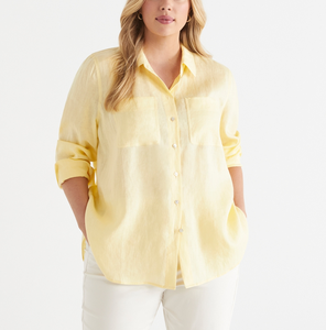 Camisa de Mujer 100% Algodón, para Uso en Exteriores, Verano, Manga Larga, Lisa, Multicolor, Corte Holgado, con Botones, Venta al Por Mayor Directa de Fábrica, Personalizable - Product Image 2
