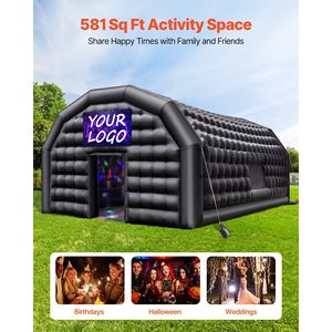 29.5X19.7X13.1 ft tenda gonfiabile per feste 1100W sacco di sabbia ventilato colpo Night Club 2 finestre Air Cube House per esterni - Product Image 2