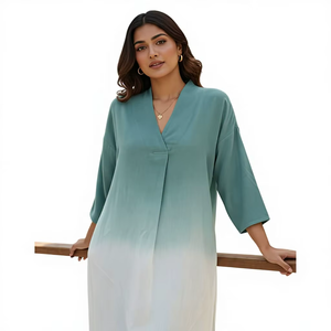 Conjunto de Salwar Kameez de Rayón Tie Dye para Mujer - Ropa Informal para Fiesta o Playa - Product Image 1