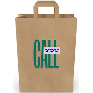 Bolsa de Papel para Alimentos de Supermercado, Ecológica, Reciclable, con Logotipo Personalizado, Base Cuadrada, Blanca, con Asa - Product Image 1