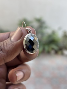 Pendientes de Plata de Ley 925 con Hematita Natural, Hechos a Mano, Diseño Clásico, Regalo de Joyería para Mujer - Product Image 4