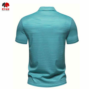 Chemises polo personnalisées anti-rides à impression numérique pour hommes avec logo personnalisé, manches courtes, tissu tricoté, design OEM - Product Image 5