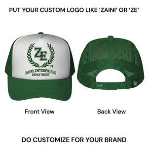 Gorra de 5 Paneles de Malla de Algodón de 280 GSM, Color Blanco Azulado, Bordado de Alta Densidad, Logotipo Personalizado, Impermeable, Unisex - Product Image 6