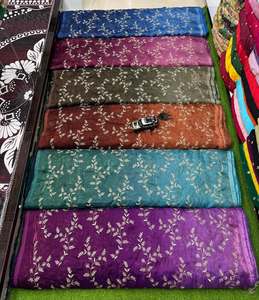 Top Quality Luxury Beaded Embroidery Fendy Space Silk Fabric for Bridal Wear Party Wear and Gift Collection at Good Price - Product Image 4