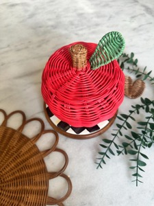Panier en rotin en forme de pêche, paniers de rangement faits à la main, rotin naturel, moderne, multifonction, fabriqué au Vietnam - Product Image 3