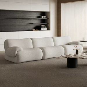 Sofá de tela enrollable de estilo italiano ZMAX, espuma de alta densidad y diseño resistente a la presión, muebles compactos para dormitorios y hoteles - Product Image 4
