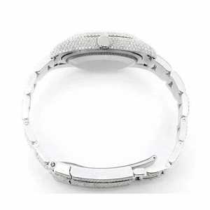 Luxury Fully <b>Iced</b> <b>Out</b> Moissanite <b>Watch</b> Ice Blue Dial Automatic Mechanical Diamond <b>Watch</b> Stainless Steel - Product Image 3