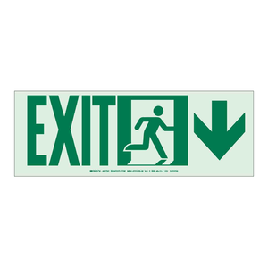 Panneau de signalisation triangulaire haute visibilité Brady, durable, pour les sorties d'urgence intérieures/extérieures - Product Image 2