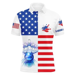High Quality Custom Sublimation Men's <b>Bowling</b> for Polo Shirt Comfortable Stylish Knitted Classic Comfortable <b>Bowling</b> Team Shirt - Product Image 1