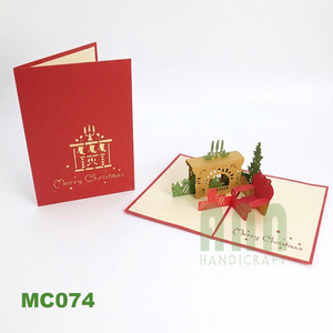 ANN HANDICRAFT - Tarjeta de Felicitación Navideña Hecha a Mano en 3D con Diseño de Bosque Invernal, Barnizado Mate, Impresión Digital, Tarjeta de Papel - Product Image 5