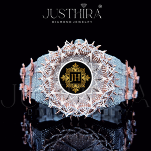 Reloj de Diamantes de Acero Inoxidable con Moissanita de Lujo y Calidad Premium para Negocios, Bodas y Ocasiones Especiales, Disponible para la Venta - Product Image 2