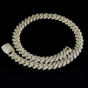 Chaîne cubaine personnalisée en moissanite VVS taille baguette, style streetwear, design raffiné - Product Image 4