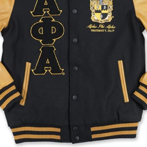 Nouvelles vestes universitaires en laine pour hommes, style vintage, avec logo brodé personnalisé, rembourrage en polyester - Product Image 3