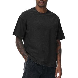 Camiseta de Manga Corta para Hombre, Cuello Redondo, Color Negro, Corte Regular, Informal, de Algodón, Lisa, Estilo Urbano - Product Image 2