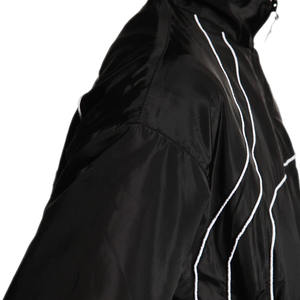 Ensemble court coupe-vent à capuche color block personnalisé, léger, zippé, en nylon vierge, pour homme, coupe ample, idéal pour l'été - Product Image 4