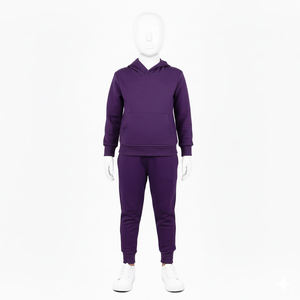 Ensembles de survêtements à capuche coupe-vent noirs pour garçons, grande taille, collection automne, personnalisables, 100 % coton, vêtements de loisirs - Product Image 2