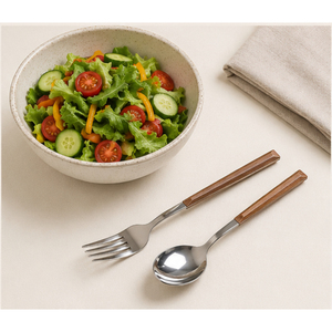 Ensemble de couverts modernes en acier inoxydable avec manche en bois naturel pour hôtels, restaurants et usage domestique – Vente en gros - Product Image 4