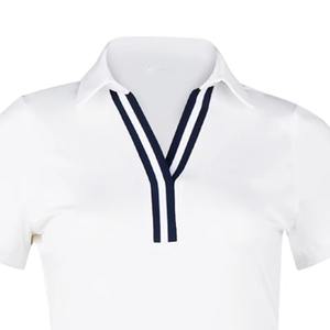 Vêtements de golf basiques pour femmes à porter au quotidien, t-shirt à manches courtes, couleur unie, respirant, en coton, polos pour femmes grandes tailles - Product Image 3