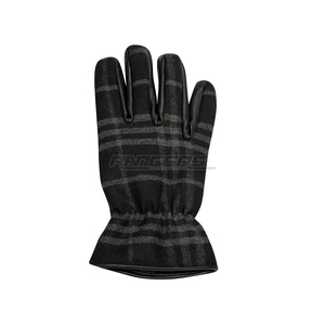 Gants d'hiver en cuir noir pour femmes avec dos en laine, style décontracté, pour tous les jours, par temps froid - Product Image 2