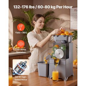 เครื่องคั้นน้ำผลไม้แบบสกัดเย็นเชิงพาณิชย์ 100 วัตต์ สำหรับคั้นน้ำส้ม มะนาว ส้มโอ และผลไม้ตระกูลส้ม - Product Image 2