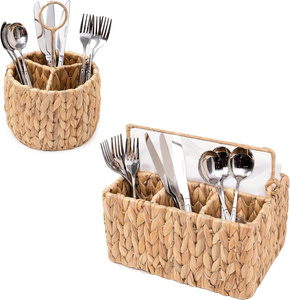 Organizador de utensilios hecho a mano con forma personalizada de jacinto de agua, ecológico, multifuncional, rústico, para cocina, despensa, picnic - Product Image 5