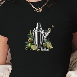 เสื้อยืดแขนสั้นพิมพ์ลายทรงเข้ารูป Y2K สำหรับผู้หญิง - Product Image 3