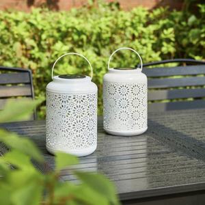 Pot votif marocain en fer blanc fait à la main de conception personnalisée découpé Bougeoir décoratif de Noël Lanterne de table suspendue pour la maison - Product Image 4