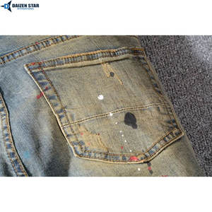 Pantalones Vaqueros de Mezclilla de Corte Moderno y Ajustado, Estilo Urbano, Colección Juvenil, Lavado Vintage, Ropa Casual de Moda - Product Image 6