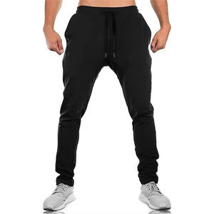 Pantalones Deportivos Casuales de Invierno, Lisos, Teñidos, de Poliéster y Algodón, con Cordón Elástico, Modernos - Product Image 1