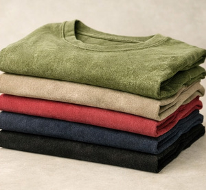 Wholesale Front Custom Knitted Green <b>Acid</b> Washed 100% Cotton Heavyweight 280g <b>Drop</b> Shoulder Distressed Streetwear Oversized - Product Image 3