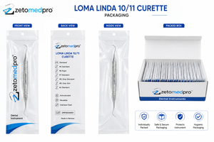 Curette parodontale dentaire 10/11 standard rigide et fine en acier inoxydable pour détartrage et planification radiculaire OEM Zetomed Pro - Product Image 2
