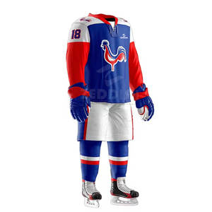 Diseña Tu Propio Estilo, Nuevo Uniforme de Hockey sobre Hielo Transpirable de Poliéster a la Moda, con Colores y Tallas Personalizadas - Product Image 3