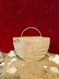 Bolso de mano de lujo de madera con asa semicircular de latón, bolso de mano de diseñador para fiestas, bodas y eventos nocturnos. - Product Image 4