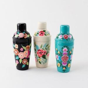 Ensemble de shaker à cocktails en acier inoxydable à motif floral, très vendu, capacité de 500 ml, accessoires de bar et de club écologiques de qualité supérieure - Product Image 1