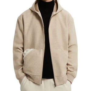 Sudadera con capucha y cremallera personalizada, de tejido grueso, oversize, unisex, de forro polar, minimalista, lisa, estilo streetwear para hombre y mujer - Product Image 3